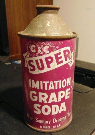 C & C Imitation Grape Soda King Size Can 12 Ozs.  Cantrell Cochrane Corp.