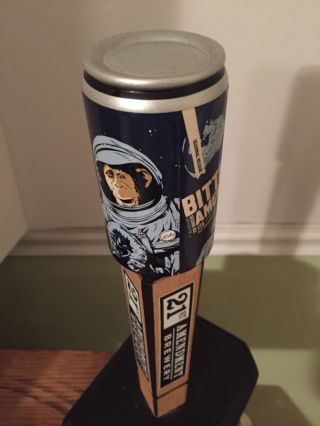 21ST AMENDMENT BREWING Bitter American Beer Tap Handle Space Monkey Can Top 3