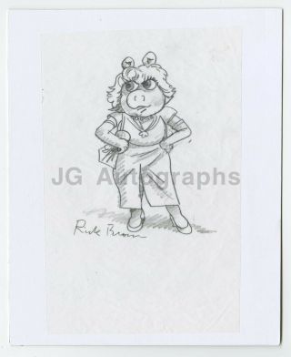 The Muppets - Rick Brown - Signed Illustration Art Of Miss Piggy