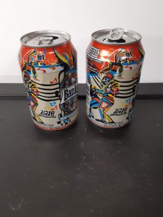 SET OF 2 CARIBBEAN EMPTY BEER CANS - BANKS - BARBADOS - 2018 LIMITED EDITION 2