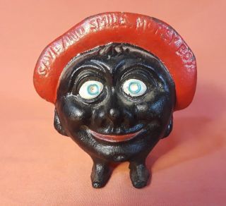 Cast Iron Save And Smile Money Box Still Bank