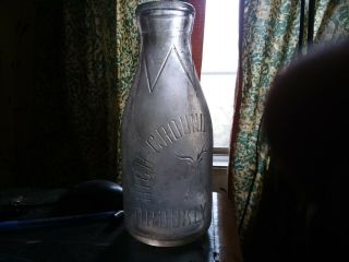 Rare Antique High Ground Dairy Co.  Embossed Milk Bottle Brooklyn,  Ny 1902 - 1922