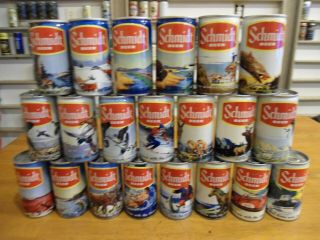 (complete 21 Can Set) Schmidt Wildlife Series Beer Cans Indoor Set