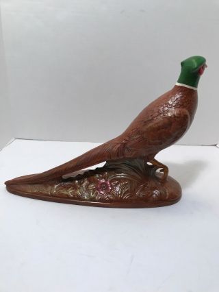 Holland Mold Ring - Neck Pheasant Figurine Vintage Hand Painted 11 x 13.  5 