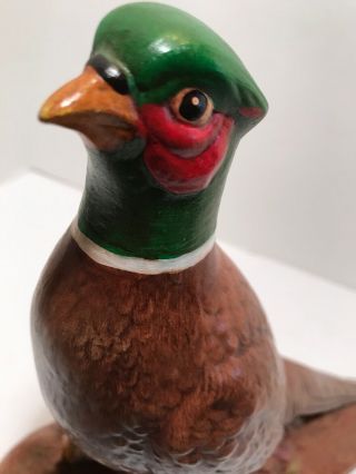 Holland Mold Ring - Neck Pheasant Figurine Vintage Hand Painted 11 x 13.  5 