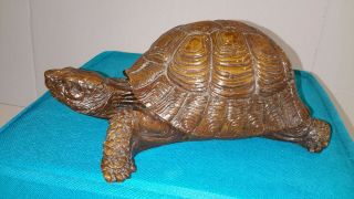 Carved Wood Turtle Figurine Sculpture Tortoise Nicely Detailed