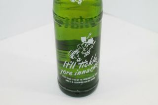 Vintage FULL Mountain Dew Soda Bottle Hillbilly 1960s Tickle Innards 10oz 1 3