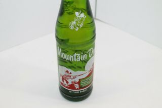 Vintage FULL Mountain Dew Soda Bottle Hillbilly 1960s Tickle Innards 10oz 1 4
