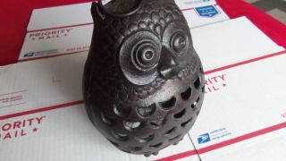 Cast Iron Owl Lantern Night Light Candle Patio Lamp Outdoor Wedding Out