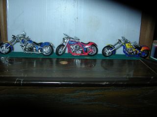 Set Of Three Sunoco Motor Cycles