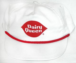 Rare Vintage 1970s Uniform Hat Dairy Queen Dq Old Logo Ice Cream Baseball Cap