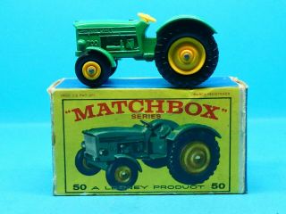Matchbox Lesney John Deere - Lanz Tractor Diecast Toy Model Vehicle No 50 Mib