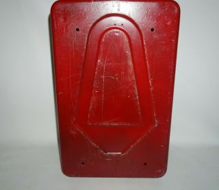 Vintage Metal 1 Cent Gum Ball Vending Machine All Red W/ Keys AD31 5