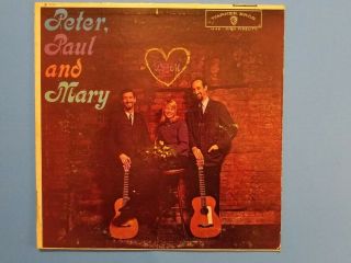 Peter,  Paul And Mary - Self Titled - Mono Vinyl Lp Wb 1449 Autographed X 3
