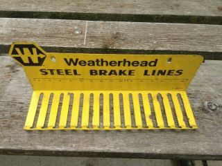 Vintage Weatherhead Steel Brake Line Sign Display Rack