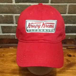 W/ Tags,  Nwt Krispy Kreme Doughnuts Logo Red Baseball Cap,  Hat