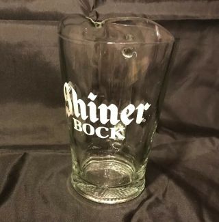 Shiner Bock Premium Beer Large Glass Pitcher Made In Usa Euc