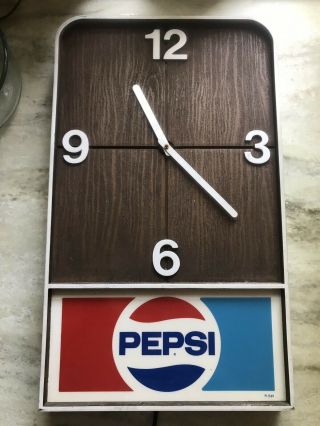 Vintage Pepsi Advertising Electric Wall Clock Price Brothers