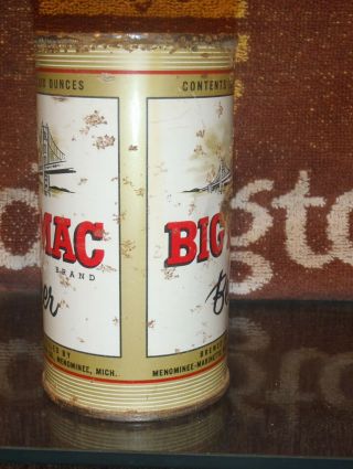 OLD SCHOOL 1955 BIG MAC FLAT TOP BEER CAN MENOMINEE - MARINETTE BREWING MICHIGAN 3