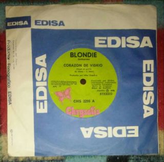 Blondie Heart Of Glass / 11:59 Rare Uruguay 7 " Debbie Harry Spanish Titles Nm -