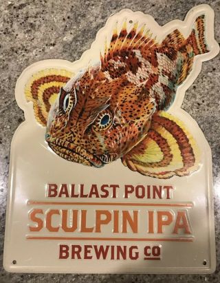 Ballast Point Brewery Beer Tin Metal Sign 15” X 12”