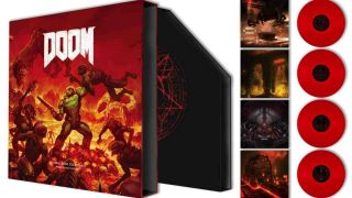 Doom 4 Red Lp Box Set Vinyl Record Soundtrack W/ Slipmat Bethesda.  Timed Limited