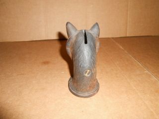 antique cast iron fox head still bank metal toy saving 2