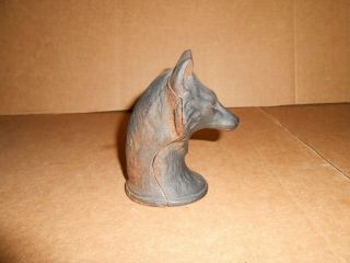 antique cast iron fox head still bank metal toy saving 4
