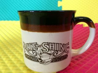 Vintage 1984 Set of 4 Hardee ' s Rise N Shine Homemade Biscuits Coffee Mugs 3