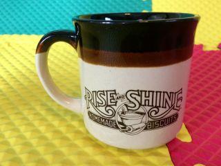Vintage 1984 Set of 4 Hardee ' s Rise N Shine Homemade Biscuits Coffee Mugs 4