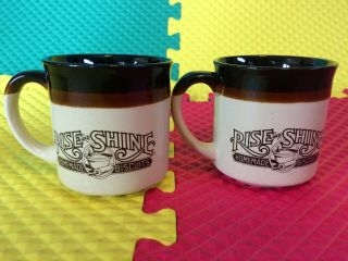 Vintage 1984 Set of 4 Hardee ' s Rise N Shine Homemade Biscuits Coffee Mugs 8