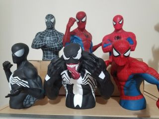 Spiderman Venom Mini Bust Bank Set Of 6