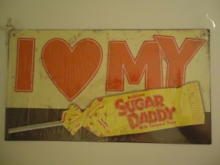 Retro Open Road Brand 2014 I Luv Sugar Daddy Advertising 6.  8 X 12.  25 In Tin Sign