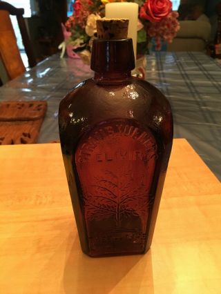 Wheaton Nj 8 " Amethyst/ Purple Glass Bottle Straubmullers Tree Of Life Elixir