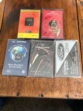 5 Vintage Ford Moror Cassette Tapes 80’s
