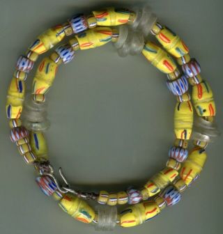 African Trade Beads Vintage Venetian Glass Mixed Type Necklace