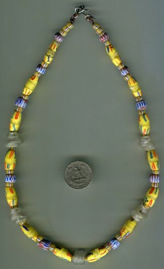 African Trade beads vintage Venetian glass mixed type necklace 2