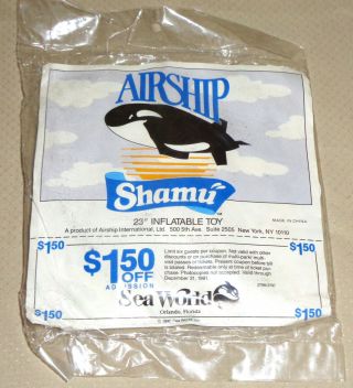 Airship Shamu Inflatable Toy Advertising Blimp In Package Sea World
