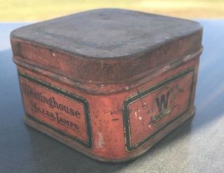 Vintage Westinghouse Automobile Mazda Lamp Kit.  Tin Box.  Empty