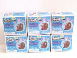 6 Peppa Pig Surprise Collectible Figurine Toy Chocolate Egg