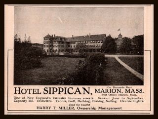 1916 A Ad Hotel Sippican Marion Mass England Photo