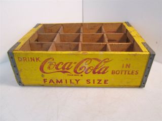 Vintage Drink Coca - Cola In Bottles Family Size 12 Bottle Crate Wood Seattle Wa