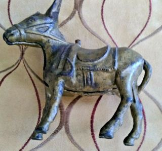 AC Williams Vintage 1910 - 1930 Cast Metal Still Piggy Bank Donkey Mule Horse 2