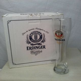 Nib Germany Erdinger Weisbier Beer Glass,  Set Of 6 0.  3l