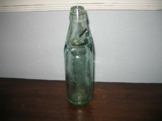 Rare Vintage John Martin & C,  St.  Leonards,  East Sussex,  Uk Green Glass Bottle,