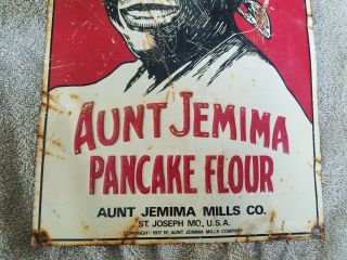 Aunt Jemima Pancake Flour Embossed Sign Black Americana Food Old General Store 3