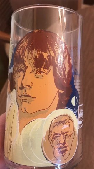 Star Wars Luke Skywalker 1977 Burger King Vintage Glass Coca Cola Lmtd.  Ed.