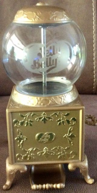 Jelly Belly Gold Candy Gumball Machine Dispenser 8 1/2” Ht.