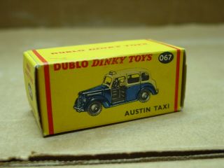 Vintage Dinky Toys Dublo 067 Austin Taxi Box Only