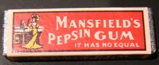 14 Mansfield Vending Machine Display Packs Of Pepsin Gum And Blood Orange Gum